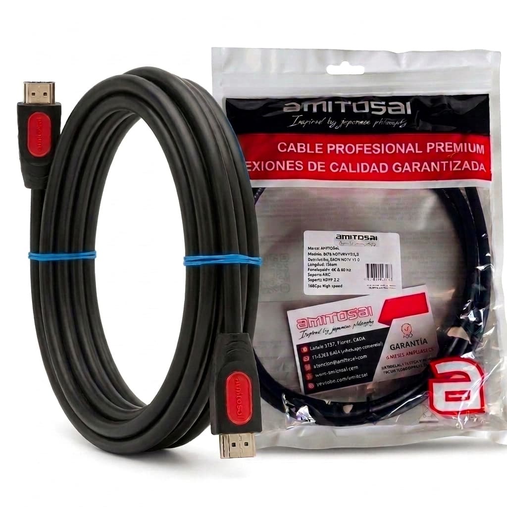 Cable HDMI 2.0 4K 10 m AMITOSAI MTS-HDMI4KV2-10