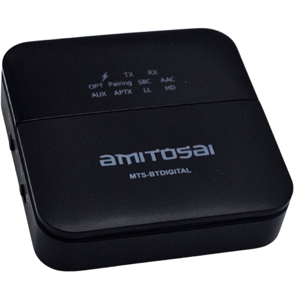 Transmisor receptor Bluetooth aptX óptico Toslink AMITOSAI MTS-BTDIGITAL