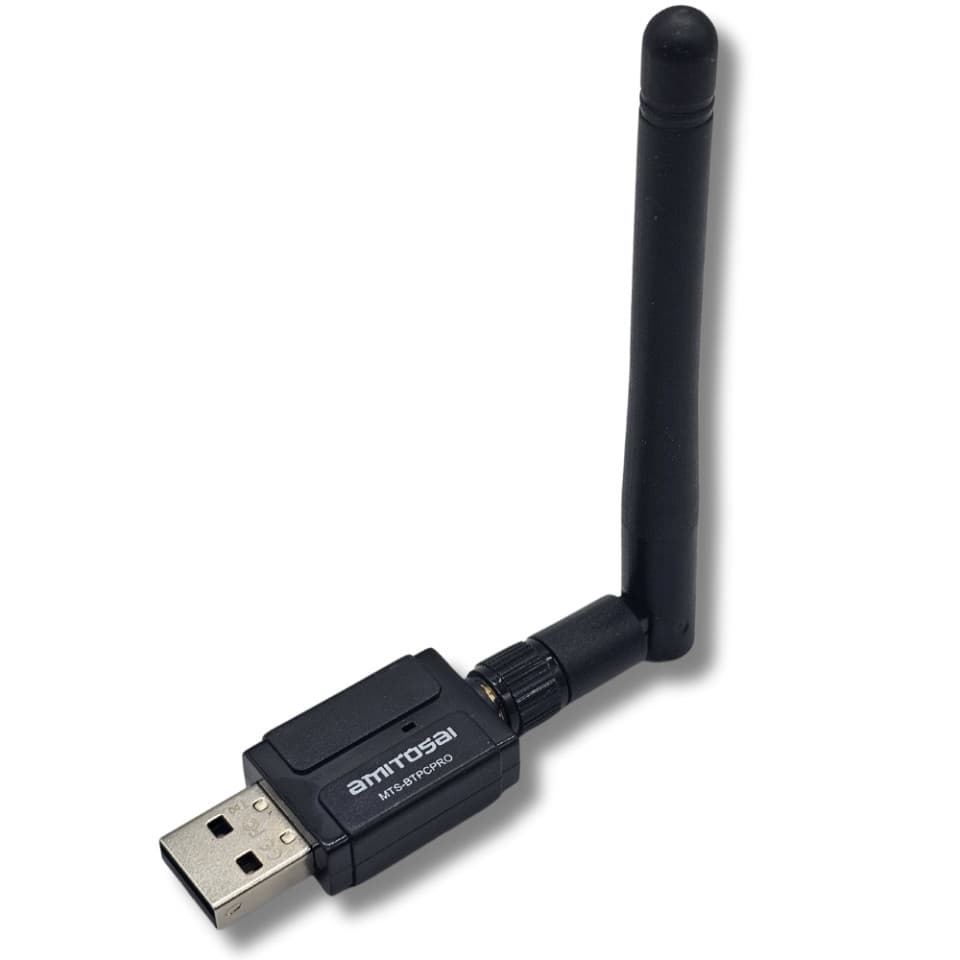 Adaptador USB Bluetooth 5.3 con antena AMITOSAI MTS-BTPCPRO