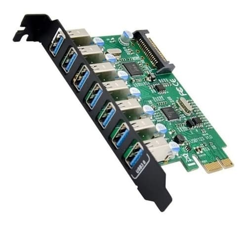 Placa PCIe 7 puertos USB 3.0 VL805 AMITOSAI MTS-PCIE7USB3